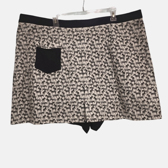 UNIQUE VINTAGE Black & White Zebra Print Hide & Seek Skort, Various Sizes. NWT - Picture 5 of 13